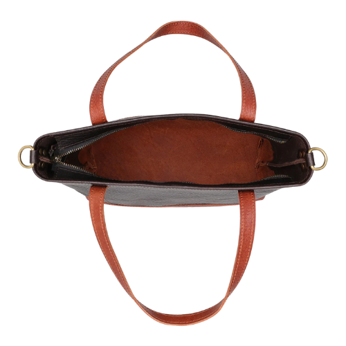 Ebony & Chestnut Leather Tote - Image 2